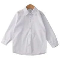 Children clothes top spring new style big boys white shirts children cotton long-sleeved boy shirt student costume kids clothing