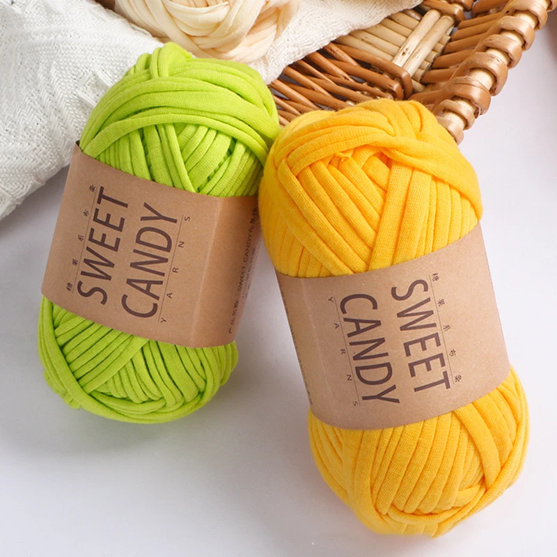 Yarn Cloth Thread Hand Woven DIY Slippers Bag Large Group Hook Shoes Woobles Easy Peasy Yarn Crochet Knitting Yarn For Beginners 3