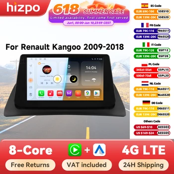 Hizpo-Radio con GPS para coche, reproductor Multimedia con Android, Carplay, sistema inteligente, NO 2DIN, unidad principal de DVD, para Renault kangoo 2009-2018 1