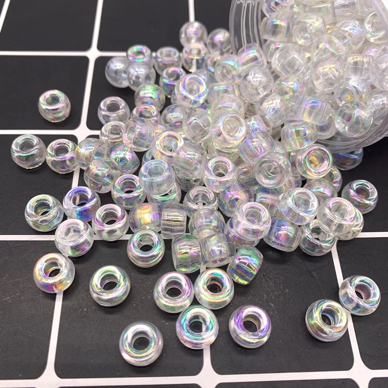 Hair Rings Hair Beads 100Pcs/Pack 6*9mm Hole 4mm dreadlock beads hair accessories for braids hair beads for kids hair braid accessories ring beads nano rings