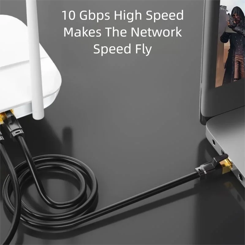 Cat 7 이더넷 케이블 10Gbps Cat7 고속 기가비트 FFTP STP RJ45 LAN 케이블 네트워크 케이블 라우터 이더넷용 패치 코드