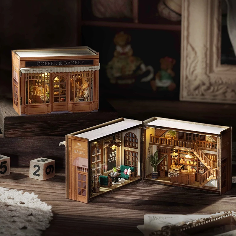 ヴィクトリアン　ミニヒンジボックス　鏡台　3点セット　ミニチュア　ドールハウス Amazon.co.jp: ミニドールハウス、LEDライト付きDIYマジック