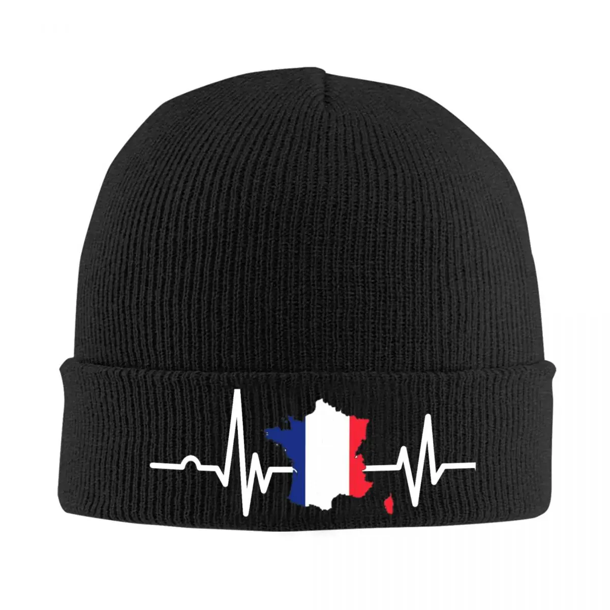 

Heartbeat France Flag Knitted Bonnet Caps Fashion Keep Warm Hats