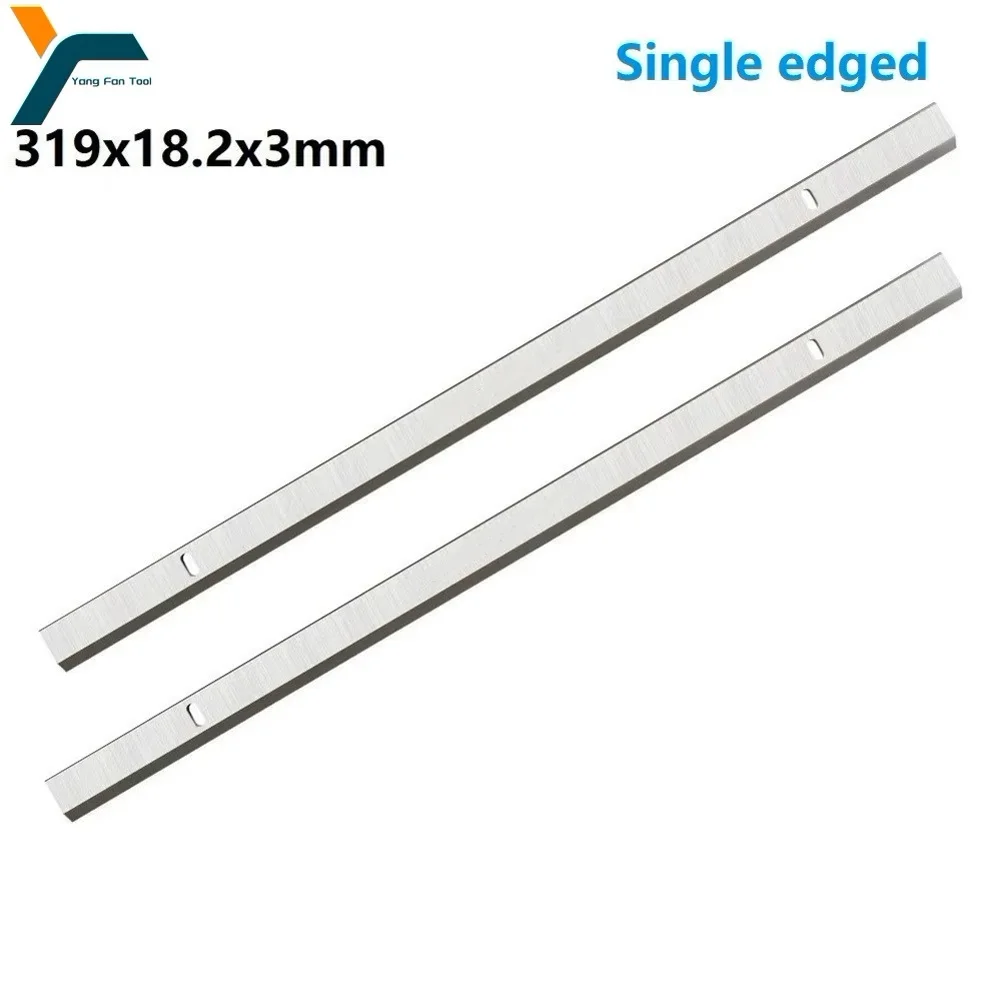 2Pcs 319x18,2x3,2mm Hobel Klinge Messer HSS Einzigen Rand Hobel Schneiden Werkzeug Für JET JWP-12 COBRA GMC Ryobi AP13 MA1931 CT-340