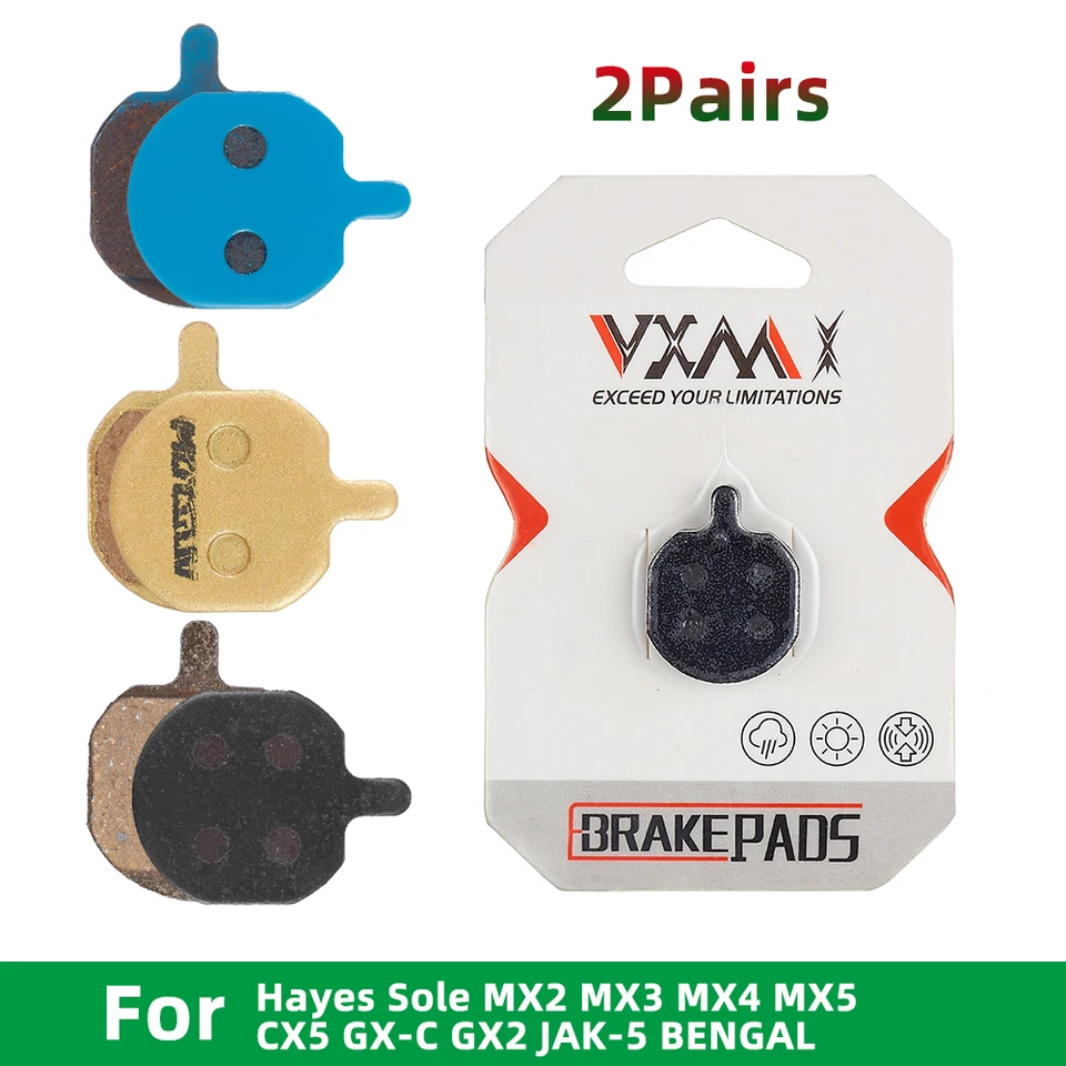 Pair Bicycle Disc Brake Pads For Hayes Sole MX2 MX3 MX4 MX5 CX5