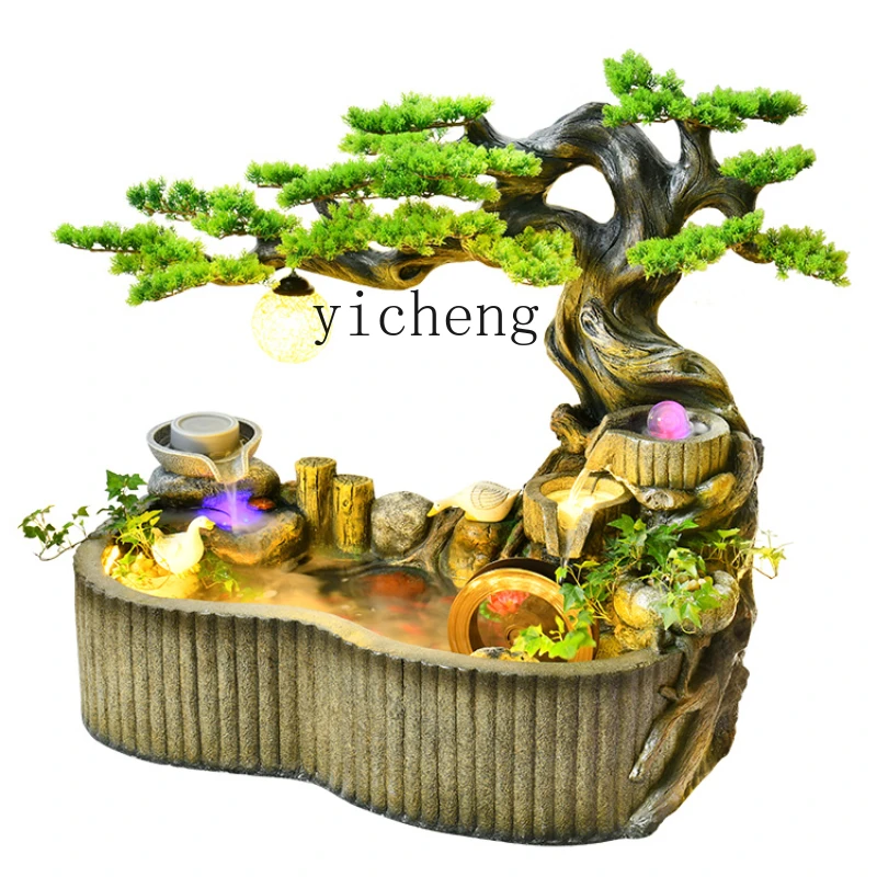 

XL Artificial Mountain and Fountain Circulating Water Landscape Furnishing Articles Courtyard Garden Balcony Landscaping Layout