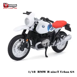 Bburago 1:18 Alloy Supermoto Adventure Motorcycle Toy (BMW R nineT)