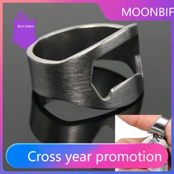 4 Colors Mini Bottle Opener Stainless Steel Finger Ring Ring-shape Bottle Beer Cap Opening Remover Kitchen Gadgets Bar Tools