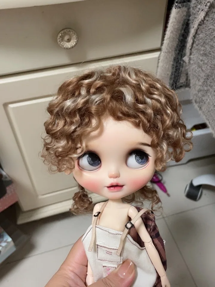

Blythe Mohair Wig Varies DIY Styling 9-11inch Wig Suitable for Qbaby Amydoll Shaonvyu Hminordoll Big Head BJD dolls Accessories