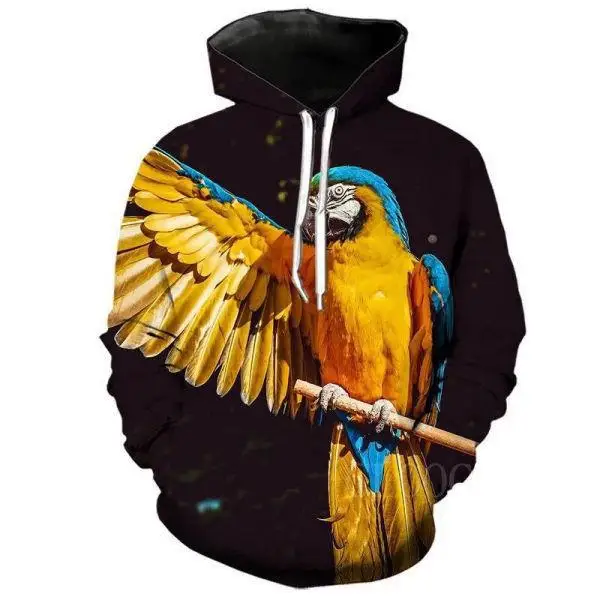 PLstar Cosmos parrot 3D printed Hoodies Sweatshirts Mens for women hoodies Streetwear