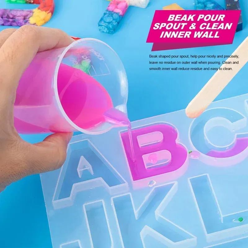 Measuring Cup 100ml Mixing Cups Plastic Liquid Container Epoxy Resin Scale Beaker Chemical Laboratory Cups Kitchen Baking Tools
