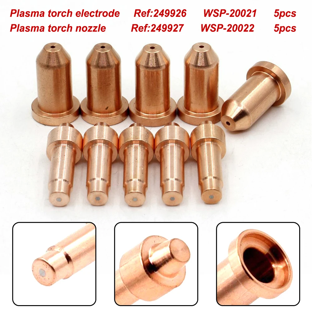

10pcs 249926 249927 Plasma Torch Nozzle Electrodes For Miller Spectrum XT30XT40 375/625 Xtreme Industrial Commercial Supplies