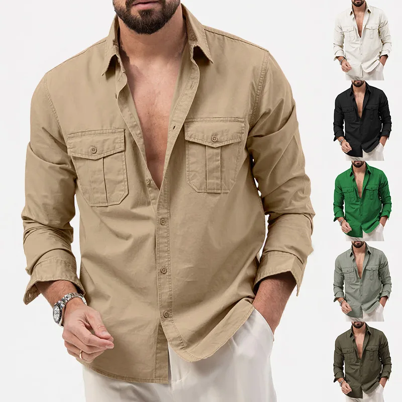 Men's Casual Button-Down Shirt | with Chest Pocket