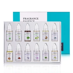 12 - Piece Set of Vegan Natural Fragrance Oil Drops (Fruit plant flavors)