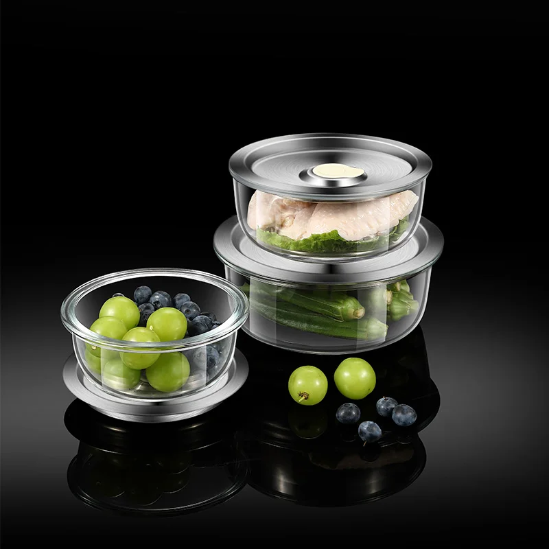 Fresh preservation box with glass bowl fruit and vegetable storage box refrigerator specific sealed 5