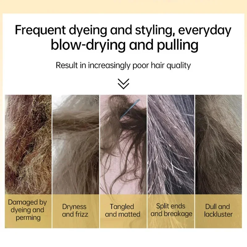 Hair Mask Magical Keratin Hair Mask 5 Seconds Repair Damaged Frizzy Hair Soft Smooth Shiny Nutrition Deep Moisturize Nourishing Care