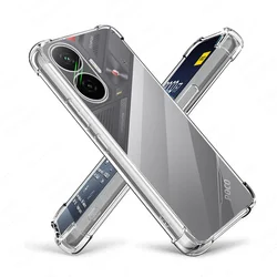 Xiaomi POCO F7 Transparent Shockproof Case - Anti - Yellow Soft Back Cover - POCO F7 5G (Transparent)
