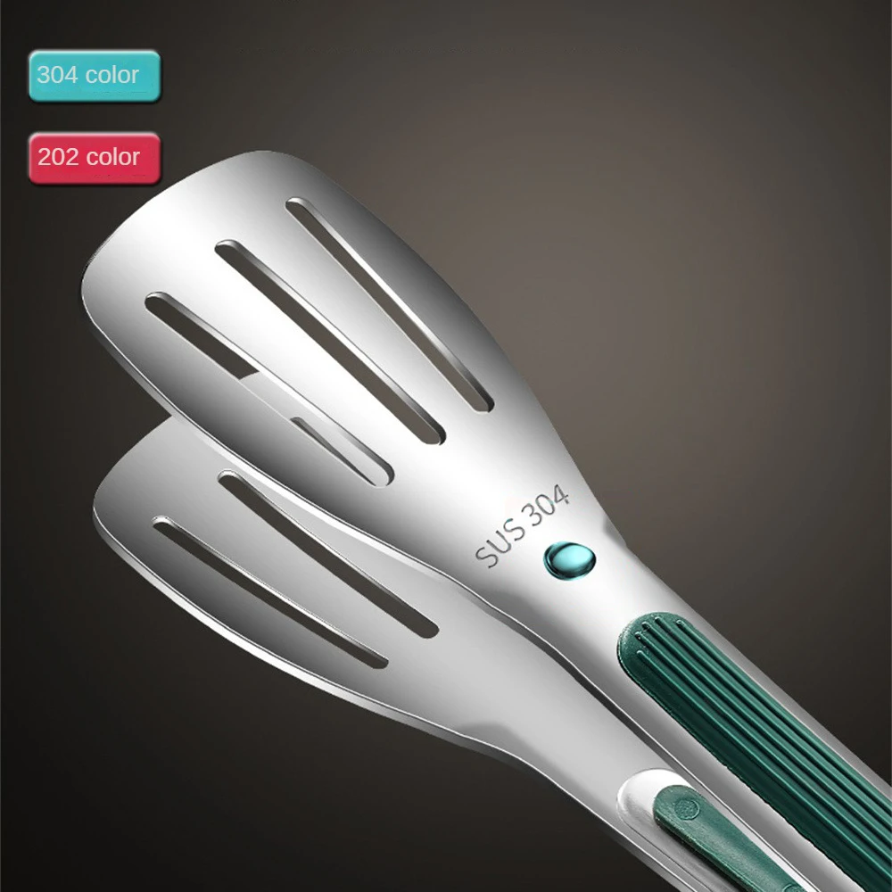 Food Tongs 1/2PCS Stainless Steel Steak Clip Pancake Barbecue Spatula Frying Fish Spatula Bread Household Kitchen