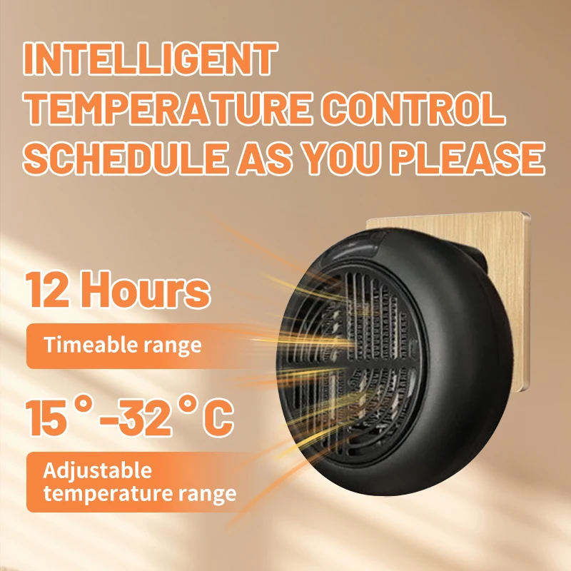 Home Plug In Cordless Space Heater Portable Electric Air Heater 2S Fast Heating Warm Fan Desktop for Winter Household Bathroom 3