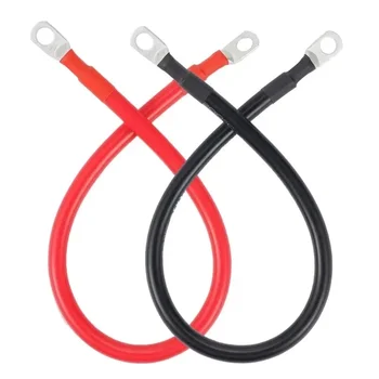 1 Pezzo Set Cavi per Inverter con Terminali, Cavo in Rame Intrecciato per Connessione Energia Solare con Capicorda 2/4/5 AWG 30/50CM