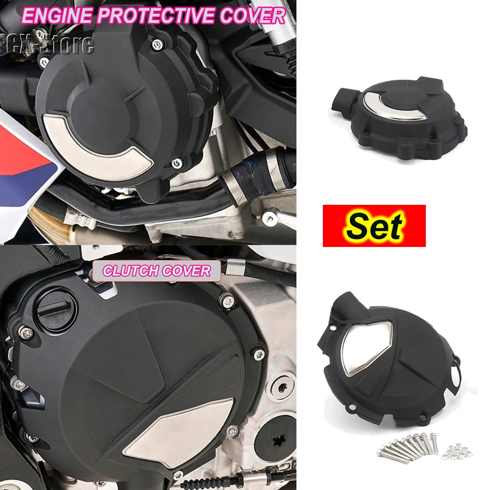 

For BMW M1000RR M1000R New Engine Protective CoverMotorcycle Left Alternator Cover Right Clutch Cap S1000RR S1000R S1000XR