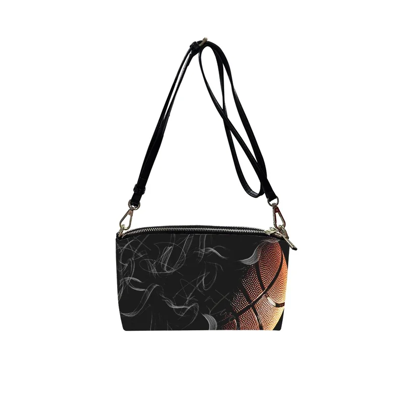 basketball PU Crossbody Bag 2023 New Women's Fashion Shoulder Bag Minimalist Small Square Bag for Women