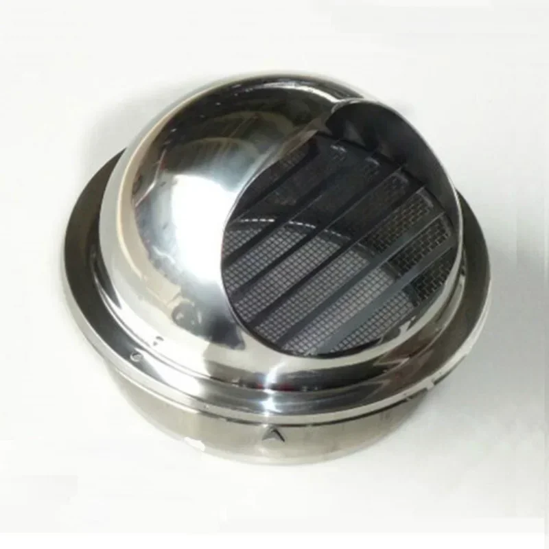 60 mm ~ 300 mm stainless steel exhaust hood, Wall wall vent cap,Air Vent Bull Nose Bathroom Extractor Outlet Grille Louvres