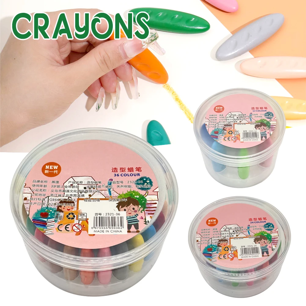 Fashion 36 Colors Drawing Crayons Safe Non-toxic Colouring Painting Pencil For Students Kids Children School Stationery Supplies