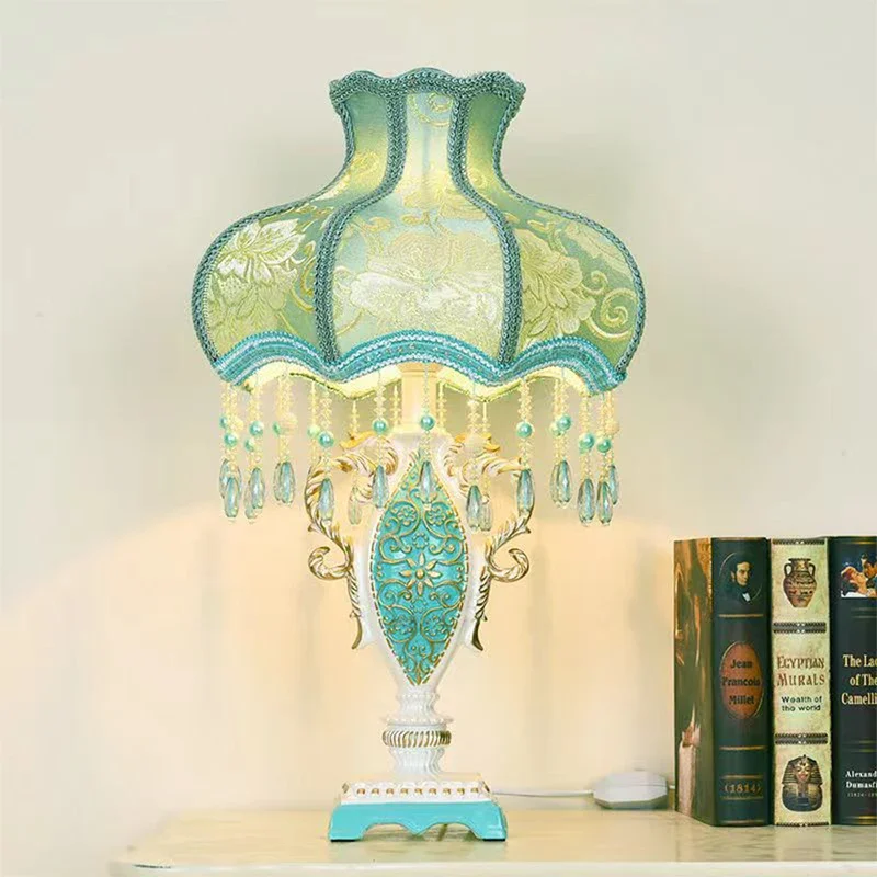TYLA European Table Lamp Luxurious Living Room Bedroom Girl's room Study Villa LED Creativity Bedside Desk Light