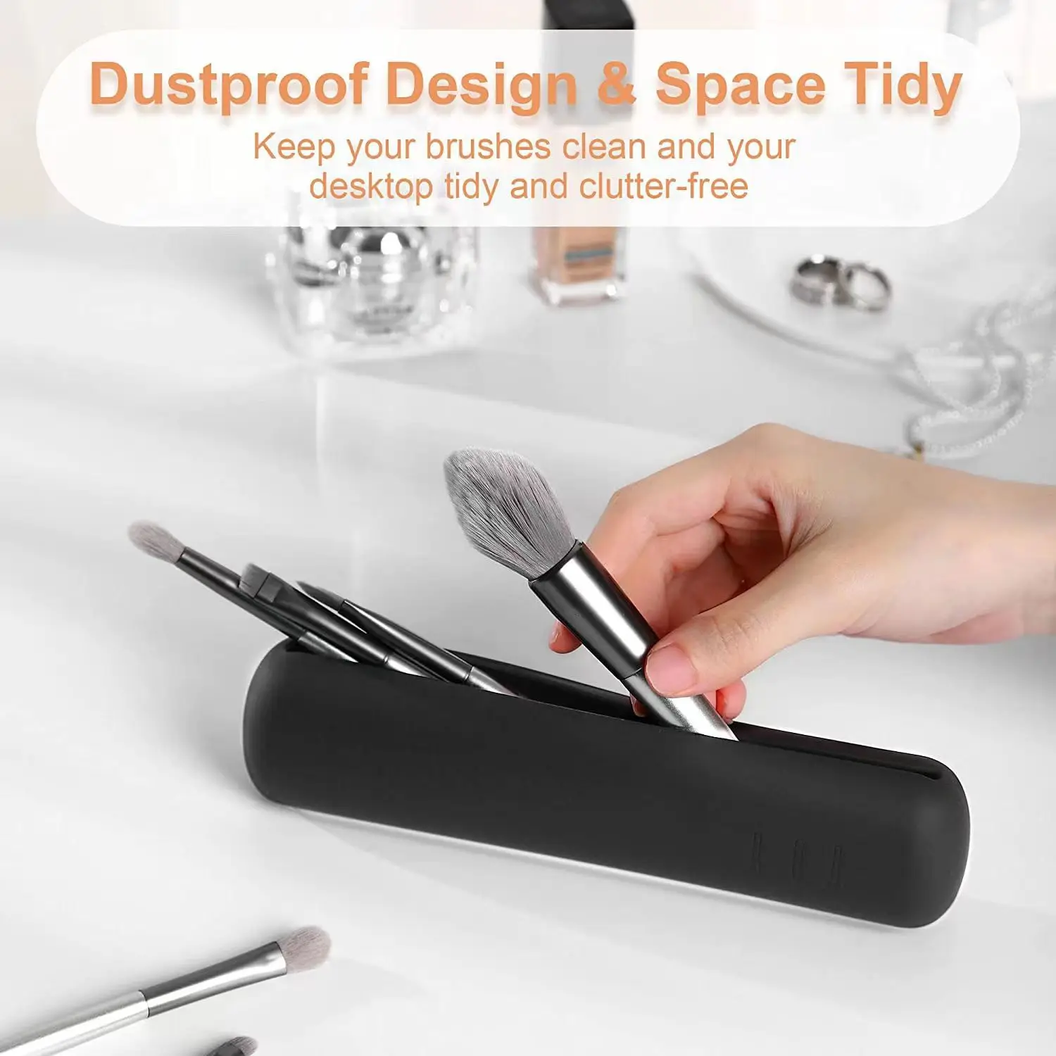 

Silicone Cosmetic Bag Portable Travel Wash Makeup Brush Case Beauty Organizer Toiletry bag