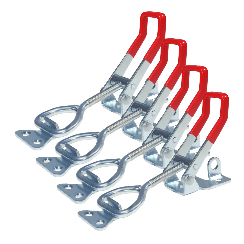 Heavy Duty Adjustable Toolbox Case Metal Toggle Latch Catch Clasp Quick Release Anti-Slip Clamp Hasps for Tools Storage