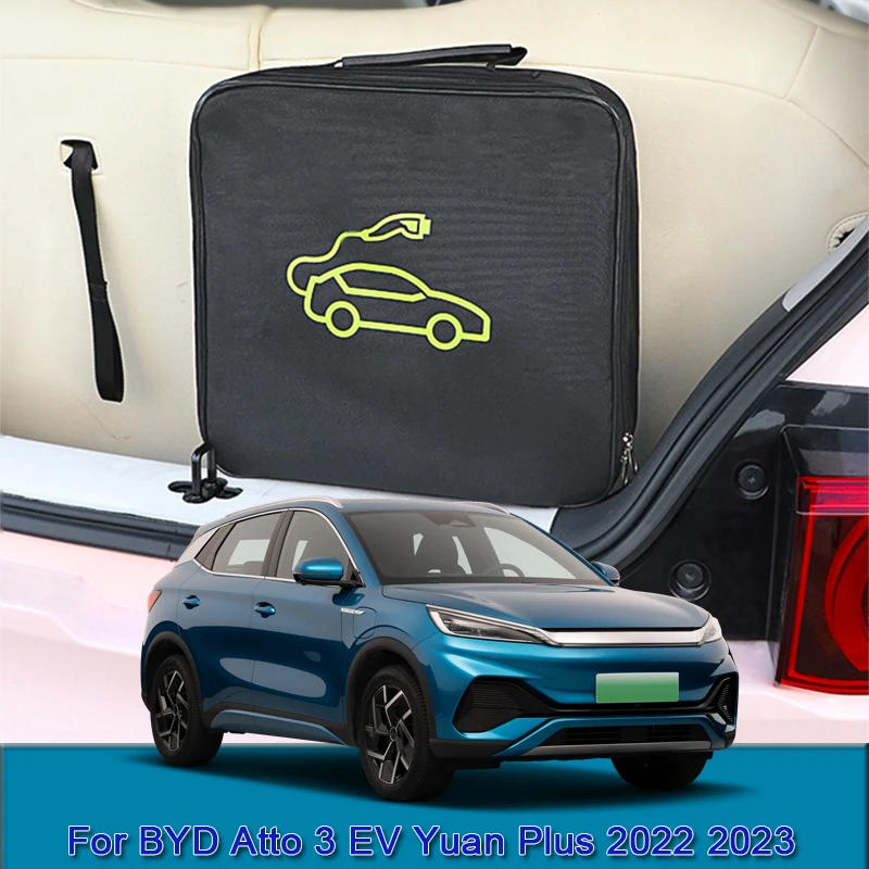 

EV Car Charging Cable Storage Carry Bag Charger Plugs Sockets Waterproof Fire Retardant For BYD Atto 3 EV Yuan Plus 2022 2023