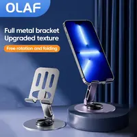 360 Degree Rotation Desk Mobile Phone Holder Stand Foldable Desktop Stand For IPhone 15 14 13 IPad Xiaomi Table Cell Phone Stand