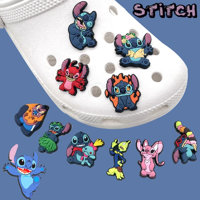 22 Pcs Stitch Croc Charms for Cartoon Shoe Sandals Decorations for