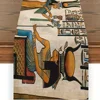 Ancient Egyptian Mural Ethinic Linen Table Runner Holiday Decorations Reusable Farmhouse Kitchen Dining Table Runner Party Decor 2