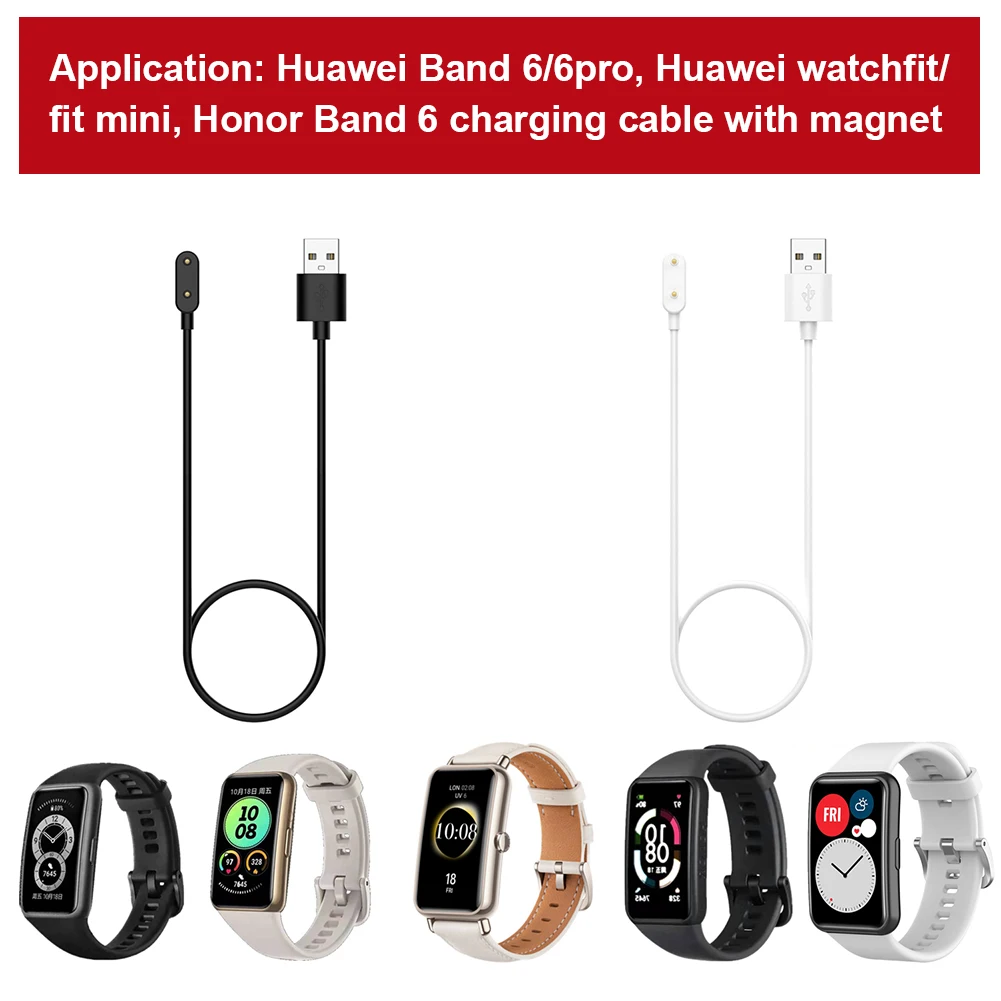 Smartwatch USB Charge Cable for Huawei Watch Fit/Huawei Band 6/Huawei Band 6 Pro/HONOR Band 6/HONOR Watch ES Charger Accessories titan smart watch charger