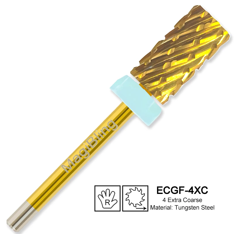 Golden Tungsten Carbide Nail Drill Bit for Manicure and Pedicure Accessories
