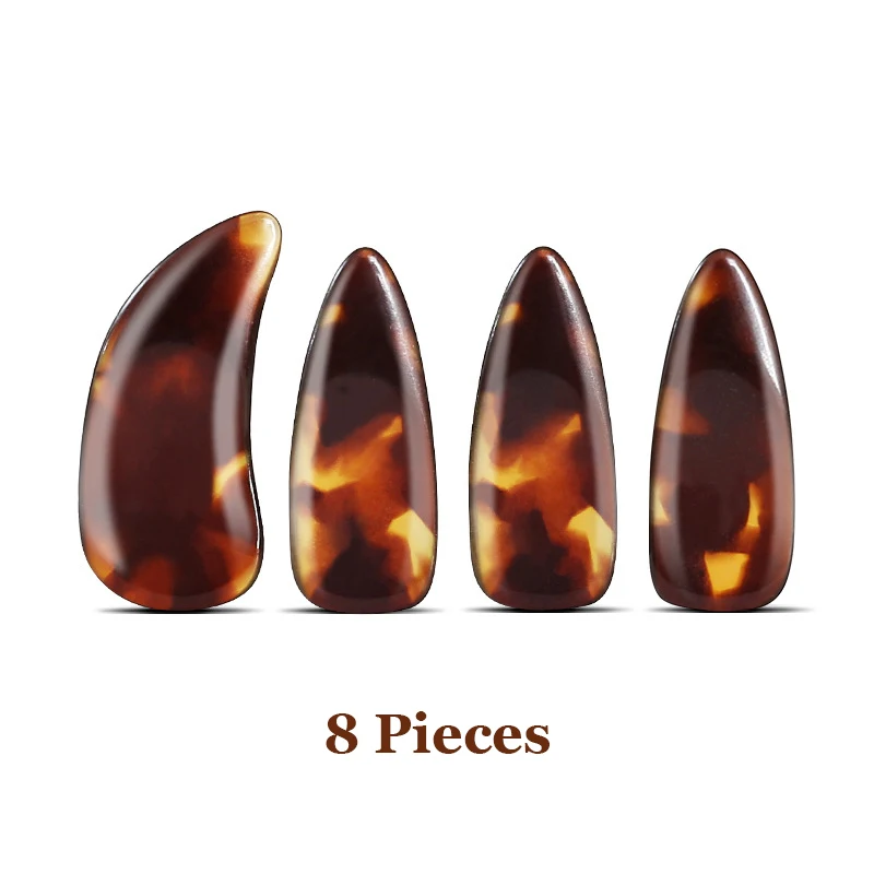 8Pcs Zither Finger Picks Professional Zither Nail Covers Practical Musical Plectrum Classical Stringed Instrument Accessories