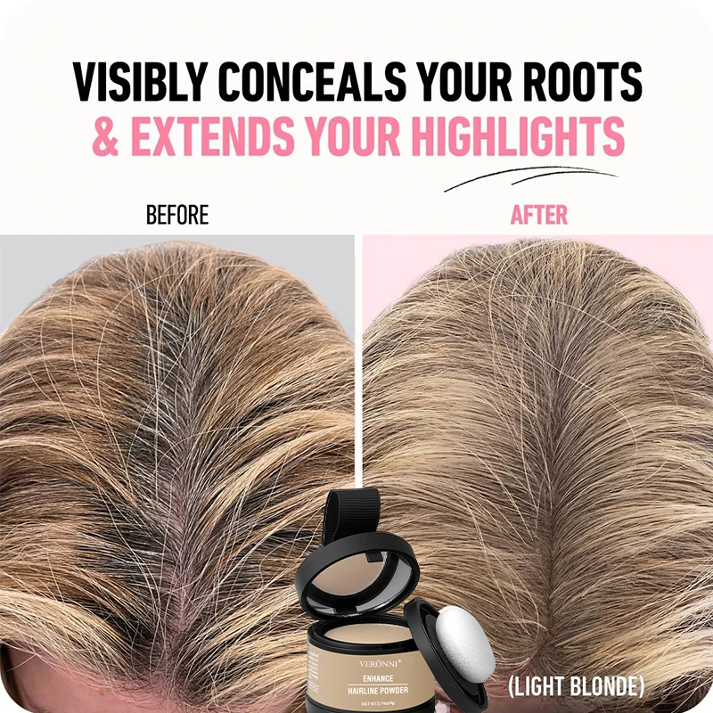 Fluffy Hairline Powder Concealer Temporary Hair Fibers Hair Root Cover Up Gray Coverage Hairline Shadow Powder hair building powder