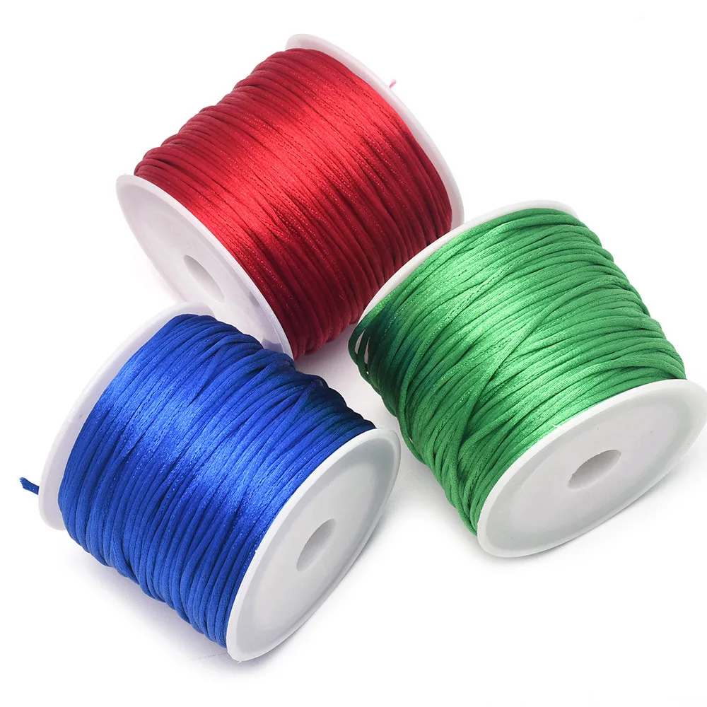 1,5mm Handwerk Satin Rattail Cord String aus Nylon für Chinesische Knoten, Macramé, Trim, schmuck Machen 24 Yards – Detail 2
