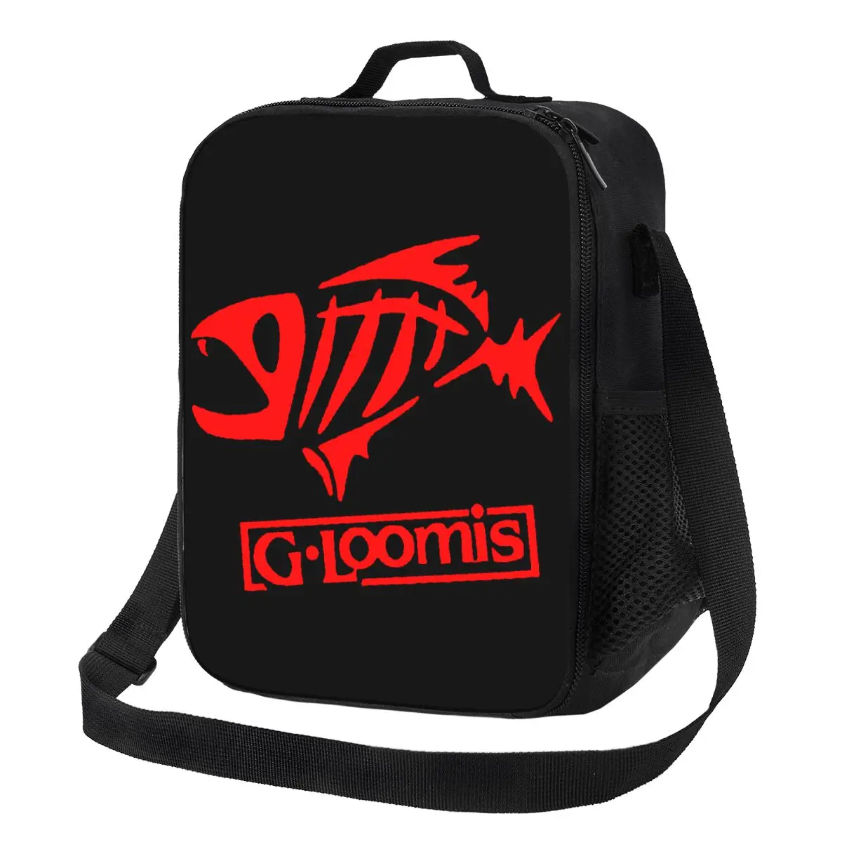 Gloomis Fly Fishing Lunch Bag Men Women Cooler Thermal Insulated Lunch Boxes for Kids School Red