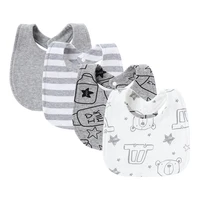 Bavoirs en coton pour bébés, 4 pièces, vêtements pour rots, serviettes de salive pour nouveau-nés, filles et garçons, tablier pour enfants, accessoires pour nourrissons, ensemble de bavoirs pour tout-petits 2