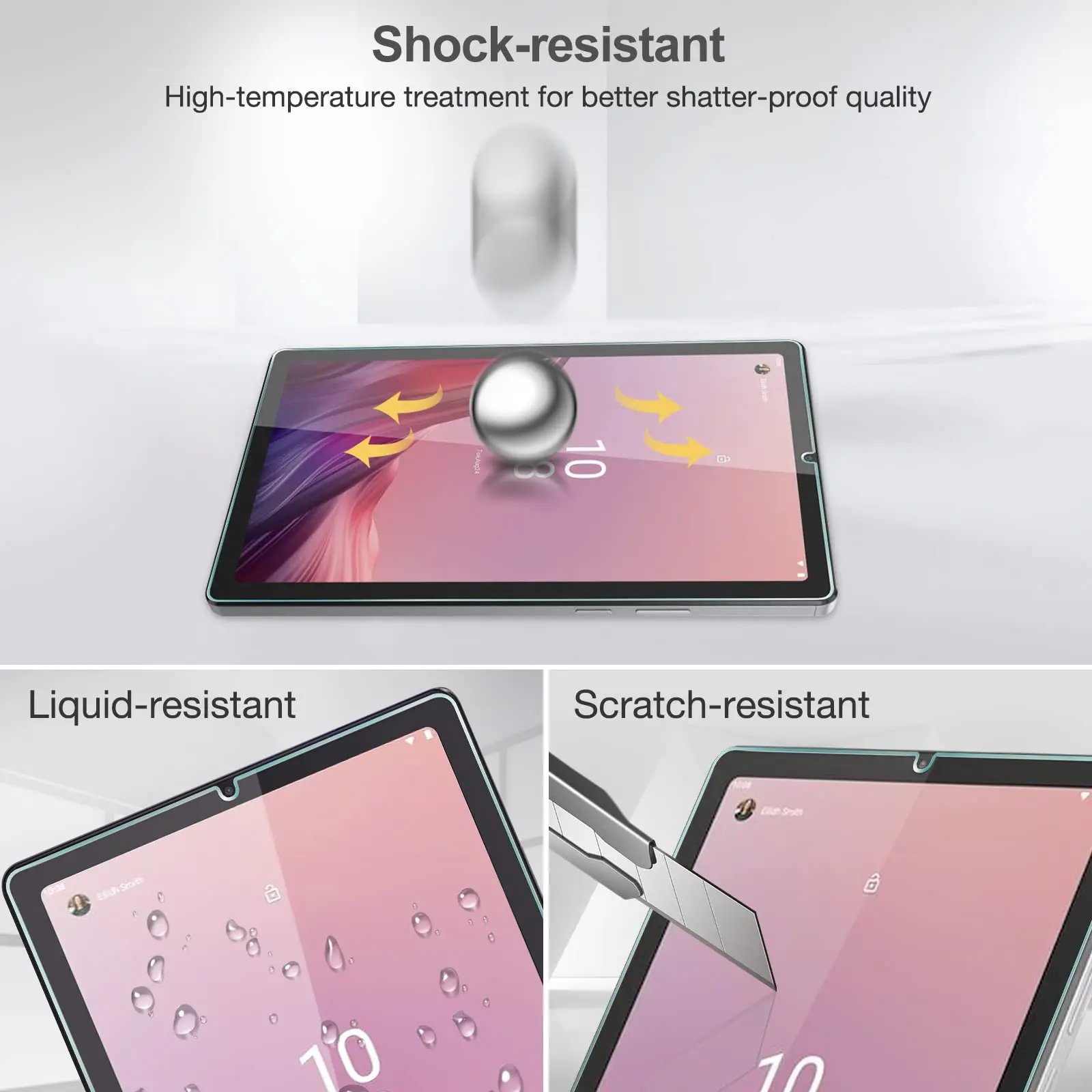 Premium 9-Inch Tempered Glass Screen Protector – 9H Hardness, Anti-Scratch, Bubble-Free
