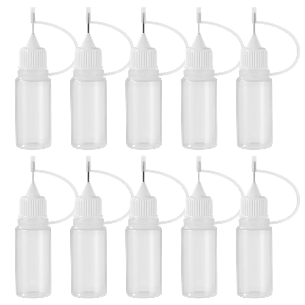 

30 Pcs Bottled Glue Precision Tip Applicator Squeeze Needle Plastic Bottles with Fine