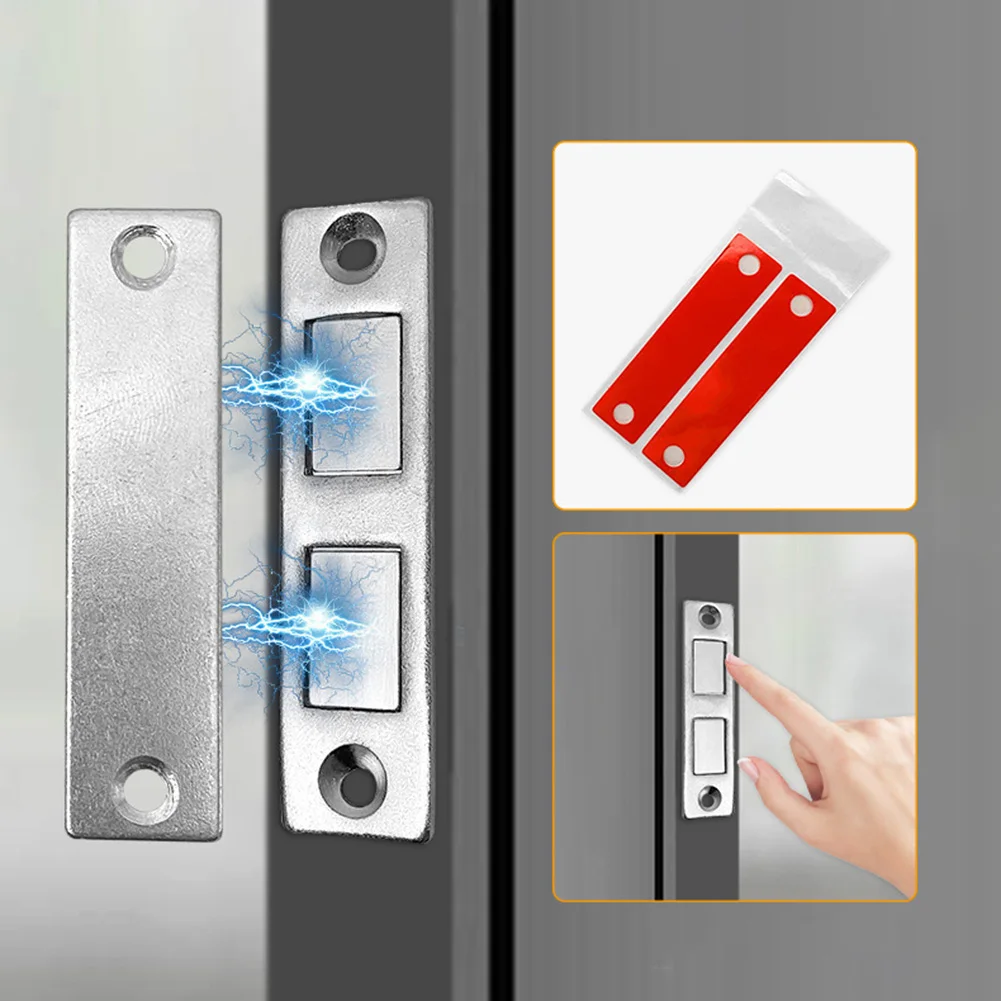 Magnetic Door Catch Latch 2PCS for Cabinet Furniture Wardrobe Cupboard magnetic cabinet catches door closer door catches magnetic cabinet latches cabinet door latch door stops cabinet door stop cabinet door buffer closet door rebounder