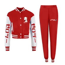 

Darling In The Franxx Anime Baseball Jackets Pants Suit Cosplay Zero Two Cute Sweet Girl Women Sportswear Tracksuit Outfits