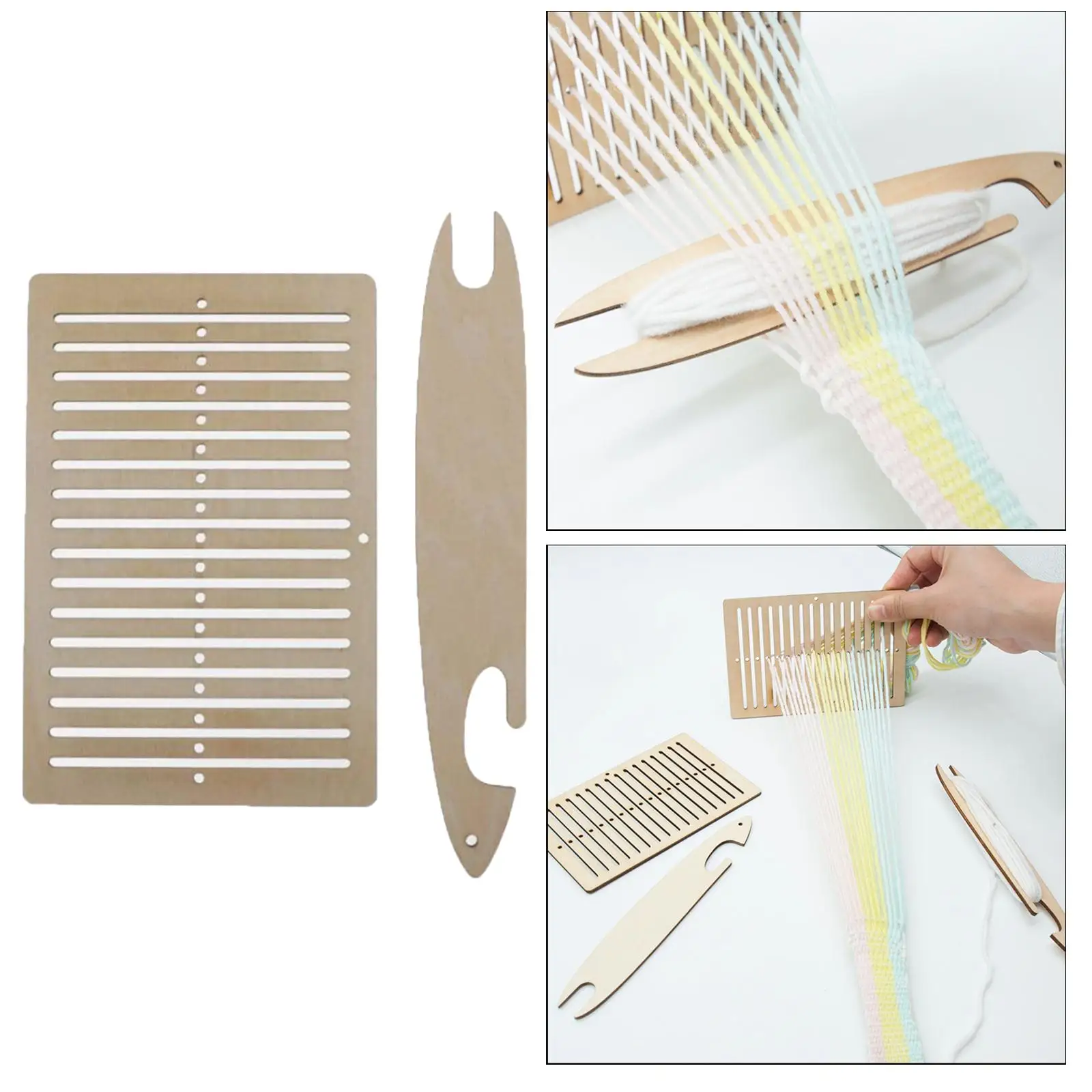 휴대용 목재 직조 직조 DIY 키트, 원사, 로프, 스트링, 세트, 어린이, 초보자 및 연인용 직조 스틱