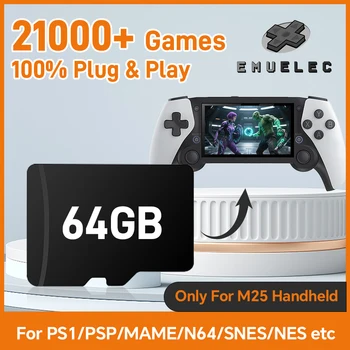 Scheda TF di gioco M25 64G integrata oltre 21000 giochi 26 emulatori per scheda di gioco PS1/PSP/N64/SS/SNES per console di gioco portatile M25
