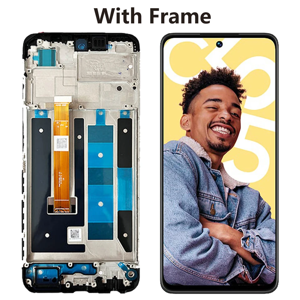 Pantalla Completa Original Con Marco LCD Y Táctil Para OPPO Reno4 5G – Negro (Service Pack