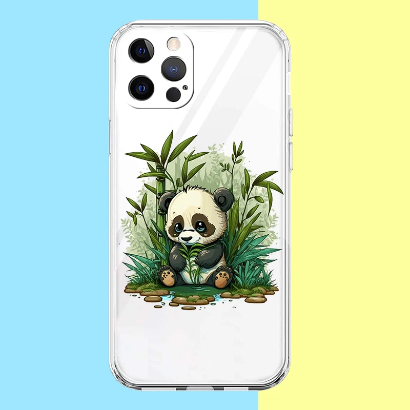 Tickle Panda Shockproof Transparent Silicone Phone Case Cover